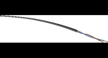 VER H05VV-F 2x1,0 sw Eca Ri100 Krachtoverbrenging H05VV-F 2 x 1 mm² Zwart 100 m