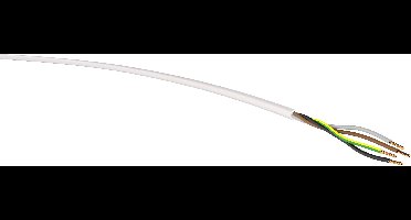 VER H05VV-F 4G1,5 ws Eca Ri100 Krachtoverbrenging H05VV-F 4 G 1.50 mm² Wit 100 m