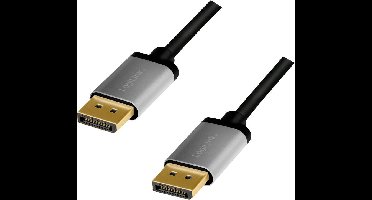LogiLink DisplayPort AV Aansluitkabel [1x DisplayPort - 1x DisplayPort] 1 m Zwart/grijs