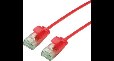 ROLINE RM UTP DataCenter Patchkabel Cat.6A (Klasse EA), extra dun, rood, 0,3 m