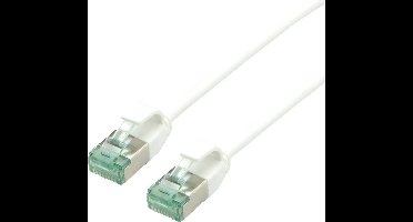 ROLINE RM U/FTP DataCentre patchkabel Cat.6A (Klasse EA), extra dun, wit, 0,15 m