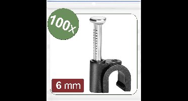 Quadrios 24CA430 Spijkerclip 24CA430 Bundel-Ø (bereik) 3 tot 6 mm Zwart 100 stuk(s)