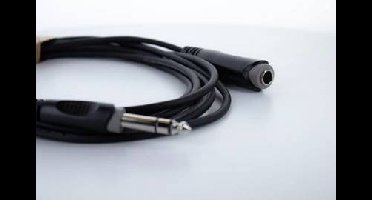 Cordial 14825 Jackplug Audio Aansluitkabel [1x Jackplug male 6,3 mm (stereo) - 1x Jackplug female 6,3 mm (stereo)] 5 m Zwart PVC-mantel, Verdraaid