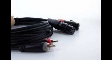 Cordial EU 1,5 FC XLR Verbindingskabel [2x XLR-bus 3-polig - 2x Cinch-stekker] 1.50 m Zwart