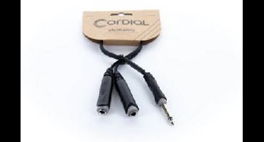 Cordial EY 0,3 PGG XLR Y-adapter [1x Jackplug male 6,3 mm (mono) - 2x Jackplug female 6,3 mm (mono)]