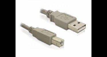 Delock 82215 USB-kabel USB 2.0 USB-A stekker, USB-B stekker 1.80 m Grijs