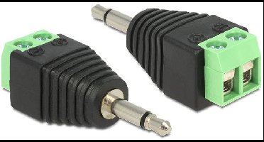 Delock 65528 Jackplug Adapter [1x Jackplug male 3,5 mm - 1x Bus] Zwart, Groen, Zilver 0 m