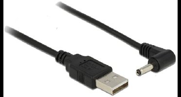 Delock 83577 USB-stroomkabel USB-A stekker, DC-stekker 3,5 mm 1.50 m Zwart