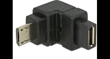 Delock USB 2.0 Adapter [1x Micro-USB 2.0 B stekker - 1x Micro-USB 2.0 B bus] 65668 0 m