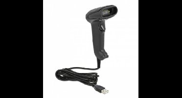 Delock 90557 2D-barcodescanner Kabel 1D, 2D LED Zwart Handmatig