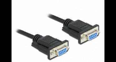 Delock Aansluitkabel Serieel [1x RS232-bus - 1x RS232-bus] 2 m Zwart