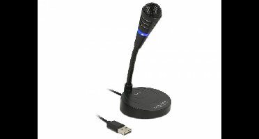 Zwanenhals USB-microfoon Delock 65868 Zendmethode:Kabelgebonden