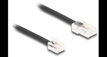Delock Telefoon (analoog) Aansluitkabel 3 m Zwart