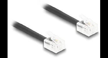 Delock Telefoon (analoog) Aansluitkabel 2 m Zwart