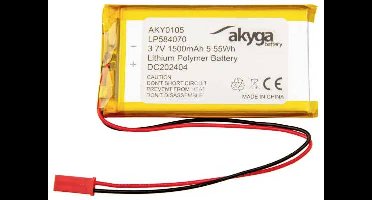 Akyga LP584070 Accupack Batterijgrootte: Speciaal LiPo 3.7 V 1500 mAh