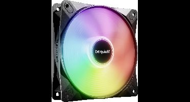 BeQuiet LIGHT WINGS LX 120mm PWM PC-ventilator Zwart (b x h x d) 120 x 120 x 25 mm Incl. LED-verlichting
