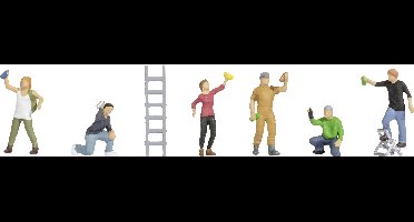 NOCH 36566 N Graffitispuiters figuren Geverfd, Staand