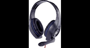 Gembird GHS-05-B On Ear headset Kabel Stereo Zwart, Blauw Volumeregeling Gamen