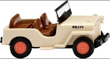 Wiking 0010 01 H0 Auto Willys Jeep CJ-3A, elfenbeige