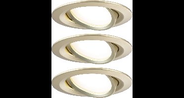 Paulmann 92404 Nova Coin LED-inbouwlamp Set van 3 stuks LED 6 W Goud (mat)