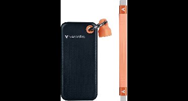 Verbatim Pocket 2 TB Externe SSD harde schijf USB-C 3.2 Gen 2 Zwart, Oranje 32197