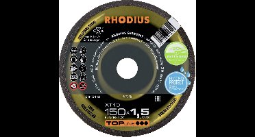 Rhodius 206258 Doorslijpschijf recht 150 mm 1 stuk(s) RVS, Staal
