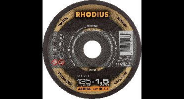 Rhodius 207439 Doorslijpschijf recht 125 mm 1 stuk(s) RVS, Staal