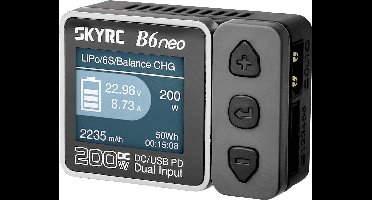 SKYRC B6neo Modelbouwoplader 10 A Lood, LiFePO, LiHV, Li-ion, Li-poly, NiCd, NiMH