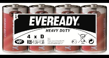 Eveready SHD D batterij (mono) Zink-kool 1.5 V 4 stuk(s)