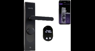 Shelly LOQED Touch Smart Lock Black Edition Deurslotaandrijving, Deuropener Bluetooth, WiFi