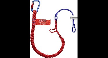 Knipex 00 50 12 T BK Knipex 00 50 12 T BK-vanglijn met vaste materiaalkarabijnhaak voor de valbeveiliging van het gereedschap 900 mm Bevestigingsbanden