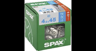 SPAX 4577000450456 Spengler-schroef 4.5 mm 45 mm T-STAR plus RVS A2 80 stuk(s)