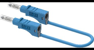 Electro PJP 2211/600V-CD1-25BL Meetsnoer Bananenstekker 25 cm Blauw 1 stuk(s)