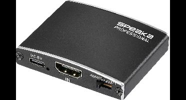 SpeaKa Professional SP-HDMIS-200 HDMI-splitter Met aluminium behuizing, Ultra HD-geschikt 3840 x 2160 Pixel Zwart