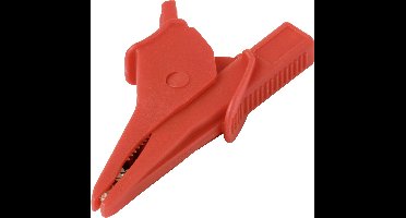 VOLTCRAFT MSK-135 Krokodillenklem gebogen CAT IV 600 V, CAT III 1000 V 10 A Rood
