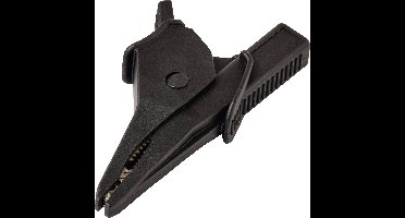 VOLTCRAFT MSK-135 Krokodillenklem gebogen CAT IV 600 V, CAT III 1000 V 10 A Zwart