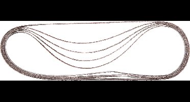 Makita P-43315 Schuurbandset Korrelgrootte (num) 240 (l x b) 533 mm x 9 mm 5 stuk(s)