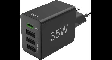 Hama USB-oplader 35.00 W Zwart