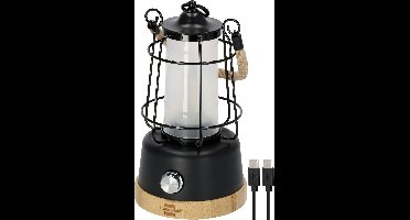 Brennenstuhl 1171800010 neu Campinglantaarn, Campinglamp 350 lm werkt op een accu 570 g Zwart, Hout