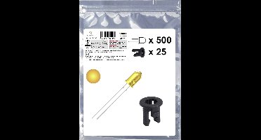 Quadrios 25O205 LED-assortiment Geel Rond 5 mm 700 mcd 20 mA 2.0 V