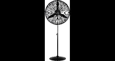 CasaFan WM3 Stand Eco IP44 SL Staande ventilator 123 W (Ø x h) 70 cm x 1700 mm Zwart Met wintermodus