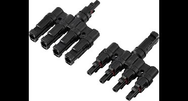 TRU COMPONENTS TC-13805800 4-voudige PV-aftakverbinderset Zwart Inhoud: 2 stuk(s)