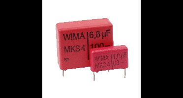 Wima 1 stuk(s) MKT-foliecondensator Radiaal bedraad 100 V/DC, 63 V/AC 10 % (l x b x h) 31.5 x 13.0 x 24.0 mm