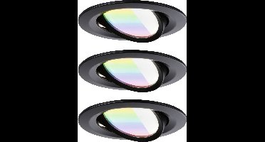 Paulmann 92437 LED-plafondlamp, LED-inbouwlamp 6 W Zwart (mat)