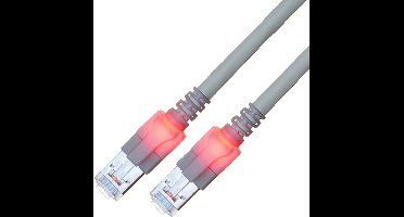 EasyLan S/FTP DualBoot LED Kabel Cat.6 (Class E), LSOH, grijs, 10 m