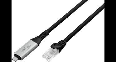 Digitus USB 3.1 Gen 1 (USB3.0), USB 3.2 Gen 1 (USB 3.0), USB, USB-C Adapterkabel [1x USB, USB 3.2 Gen 1 (USB 3.0) - 1x RJ45, RJ45-stekker] AK-300601-020-S 2 m