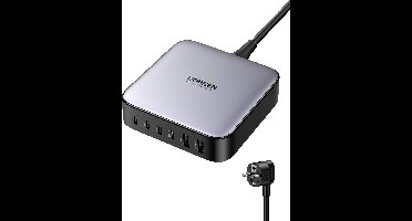 UGREEN 40914 Netvoedingsmodule 200 W USB 2.0 bus A, USB 2.0 bus A, USB-C bus, USB-C bus, USB-C bus, USB-C bus Zwart, Grijs Binnen