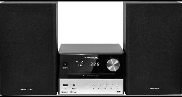 Grundig CMS 3000 Stereoset DAB+, Bluetooth, CD, USB, AUX 2 x 15 W Zwart, Zilver