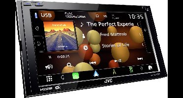 JVC KW-M875DBW Autoradio met scherm Android Auto, Aansluiting voor stuurbediening, Apple CarPlay, Bluetooth handsfree, DAB+ tuner