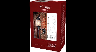 Konstsmide Milano 7268-759 Buitenlamp (wand) E27 75 W Zwart